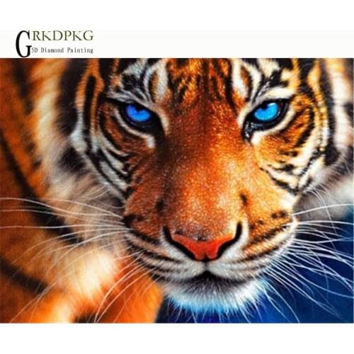 Tiger Image art 5d DIY Diamond Embroidery Diamond Painting Cross Stitch Full Square Rhinestone Mosaic Unfinished Home Decoration