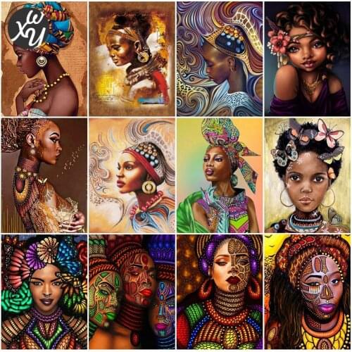 Diamond Mosaic Indian Woman Full Round Square Portrait Cross Stitch Kits Accessories for Adults Embroidery Stitch for Home Decor