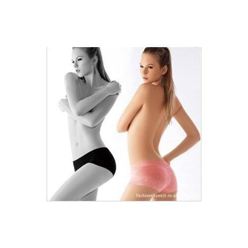 Free shipping -- EMS Bamboo fibre ladies underwear in waist bud silk non-trace ladies underwear wholesale