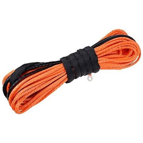 Free Shipping 5/16" x 100' Orange Synthetic Winch Line Cable Rope 13000+ LBs with Sheath (ATV UTV 4X4 4WD OFFROAD)