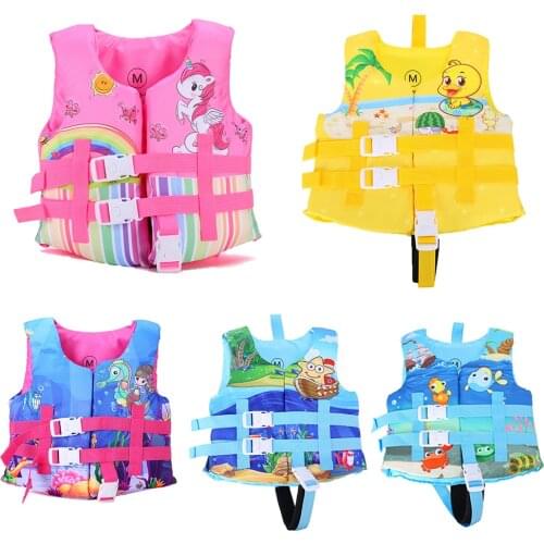 Water Sports Childrens Lifesaving Vest Boys and Girls Cartoon Floating Jacket Swimsuit Sunscreen Swimming Pool Safety Equipment