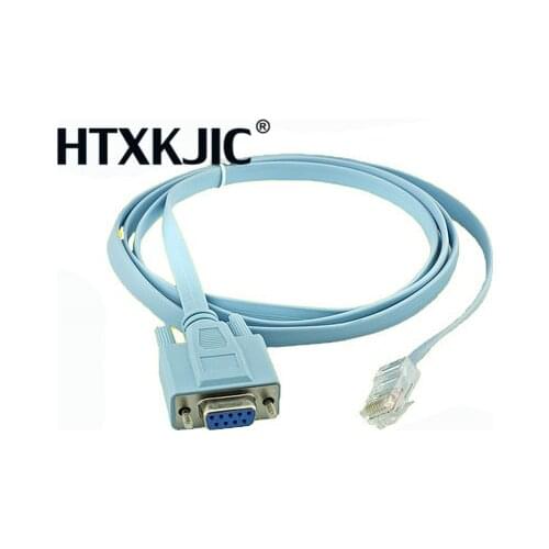 For Cisco Console Cable RJ45 Cat5 Ethernet to Rs232 DB9 COM Port Serial Female Routers Network Adapter Cable 1.8m 6Ft 100pcs