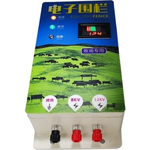 5/10/20km Electric Fence High Voltage Pulse Power Supply Ranch Controller Animal Horse Cattle Poultry Farm Sheep Livestock Tools