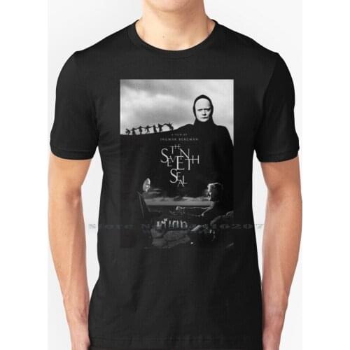The Seventh Seal Ingmar Bergman T Shirt 100% Pure Cotton Movieart53 The Seventh Seal Ingmar Bergman Seventh Seal Bergman 7th