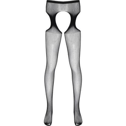 IEFiEL Mens Stretchy Hollow Out Sexy Fishnet Stockings Tights See-through Crotchless Pantyhose Nightwear for Lingerie Clubwear