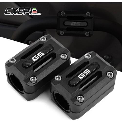 LOGO GS Moto Engine Guard For BMW R1200GS LC adv R1250GS F700GS F800GS F650GS Bumper Protection Decorative Block 25mm Crash Bar