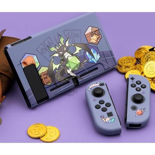 For Nintend Switch Dragon Expedition Cartoon Gold Castle Fairy League TPU Soft Cover Back Girp Shell For Nintend Switch Accessor