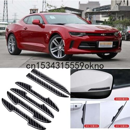 For Chevrolet Camaro Car Side Door Edge Mirror Guard Bumper Trim Protector Stickers 6pcs