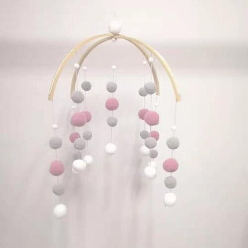 New Wind Chime Childrens Room Decoration Wool Ball Bed Bell Playing With Baby Wall Decor Shooting Accessories Bamboo Ring