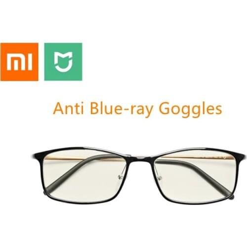 Original Xiaomi Mijia Computer Glasses Anti-blue-rays 40% Blue Light Blocking Comfortable Wear TR90 Metal Frame goggle