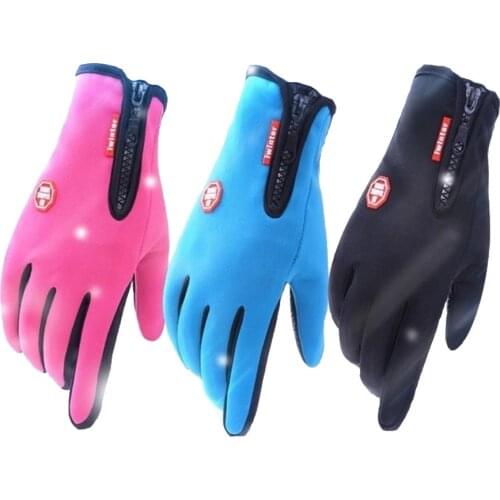 Men Gloves Women Winter Splash-Proof Riding Warm Cycling Touch Screen Running Windproof Warm Fashion Outdoor Non-Slip Ski Gloves