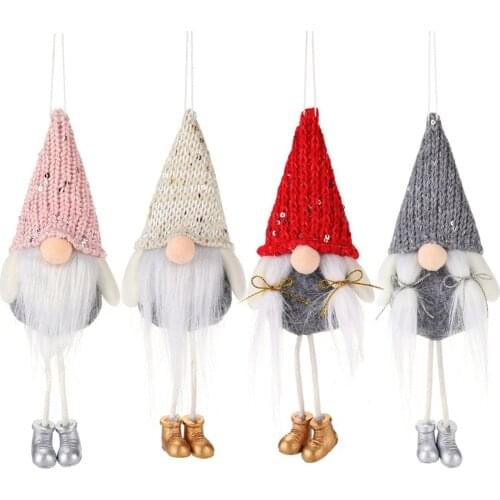 Christmas Decorations Long Legs Faceless Old Man Dolls Window Decorations Nordic Style Decorative Dolls Exquisite