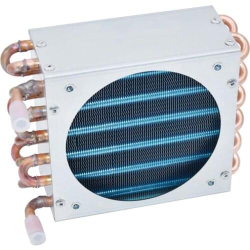 With Shell Condenser radiator freezer air-cooled water-cooled fan aluminum fin copper tube heat exchanger