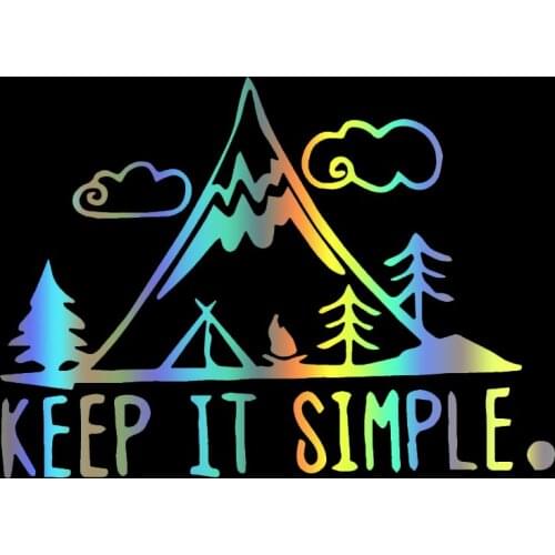S51301# Various Sizes/Colors Car Stickers Vinyl Decal Adventure Sports Keep It Simple Motorcycle Decorative Accessories Creative