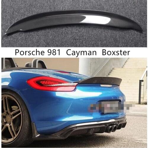 Spoiler For Porsche 981 Cayman Boxster 2013 2014 2015 2016 High Quality Carbon Fiber Wing Lip Spoilers
