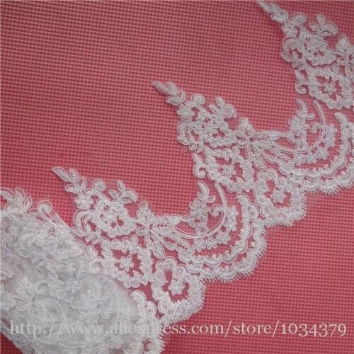 9Yards Europe Applique Lace Wedding Trim Dress DIY Manual Accessories Car Bone 18cm LW0194