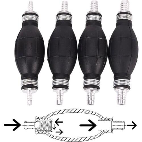 JETTING 4 styles Line Pump Primer Bulb Hand Primer Gas Petrol Pumps Rubber And Aluminum Hand Fuel Pump Apply to All Fuels
