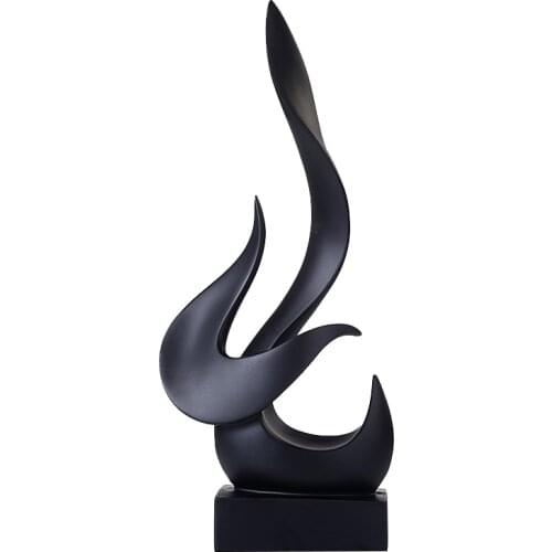 CREATIVE FIRE FLAME SCULPTURE ABSTRACT POLYRESIN LIFE STATUE NOVELTY GIFT CRAFT EMBELLISHMENT ACCESSORIES FOR OFFICE DECOR HOME
