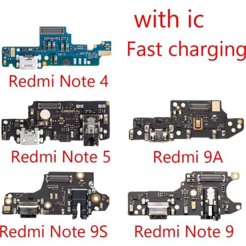 USB Charge Port Jack Dock Connector Charging Board Flex Cable For Xiaomi Redmi Note 4X 5 9A 9 Pro 9S