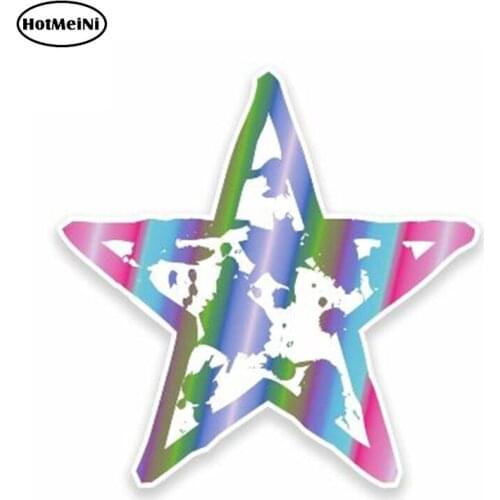 HotMeiNi 13cm x 13cm Personality Funky Star Vinyl Car Sticker for Window Bumper Trunk Decal Waterproof Car Styling Assessoires