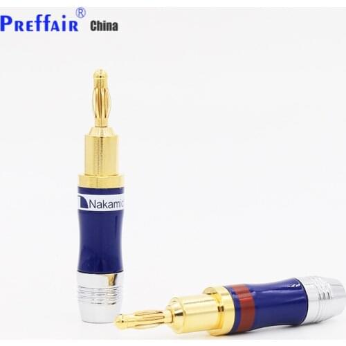 High End Audio Grade Nakamichi 24k Gold plated Banana plug for DIY Speaker cable