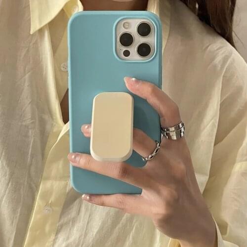 Japan Korean 3D Macaron Push Pull Bracket Soft Phone Case For IPhone 11 12 Pro Max 7 8 PLus SE X XR XS Lovely Bumper Back Cover