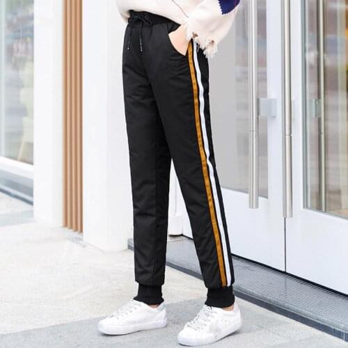 Winter Down Pants 90 White Duck Down Wateroroof Thicken Warm Self-cultivation Outdoor Trekking Camping Climbing Women Trousers