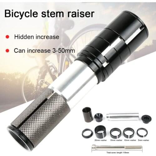 1Pc Bicycle Bike Stem Raiser Extender For 24.6mm-25.4mm MTB Bike Handlebar Fork Extension Cycling Handlebar Raiser Adaptor