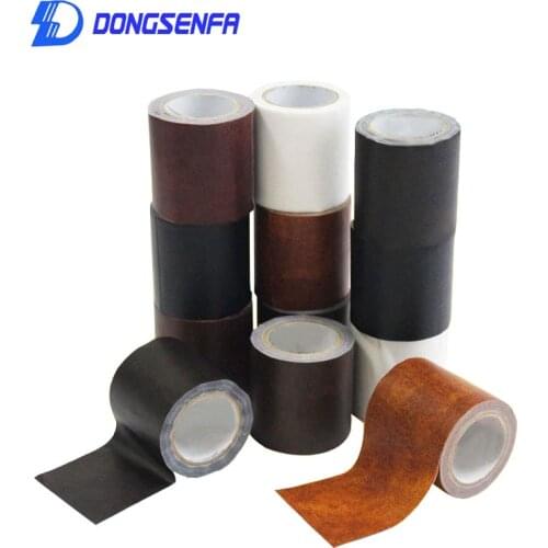 DONGSENFA 1Roll 5.7cm*4.6M Wood Leather Grain Adhesive Tape Sofa Furniture Floor Kicking Line Repair Tape Decorative tape