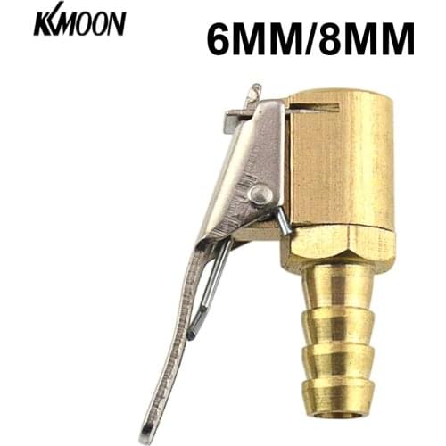 1PCS 6MM/8MM Car Auto Zinc Alloy Tyre Wheel Tire Air Chuck Inflator Pump Valve Clip Clamp Connector Adapter for cars