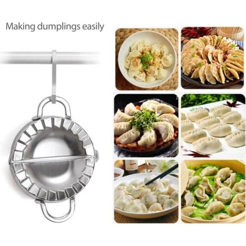 1Pcs Portable Dumplings Wrappers Molds Round/Flower Shaped Dough Cutting Tool Kitchen Gadgets Stainless Steel Dumplings Cutter