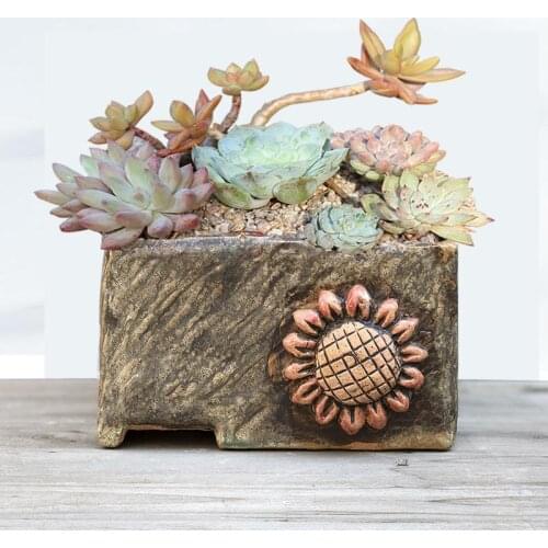 1 Pc Creative Ceramics Flower Pot Creative Hand Painted Succulent Flower Pot European-Style Desktop Ornaments Decoration
