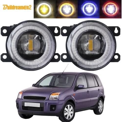 2 X Car LED Fog Light Assembly Lens Angel Eye DRL Daytime Running Lamp 30W H11 12V For Ford Fusion Estate JU 2002-2008