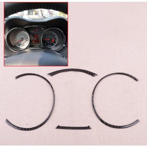 4Pcs Car Carbon Fiber Speedometer Instrument Panel Trim Sticker Fit for Mitsubishi Lancer Evo 2008 2009 2010 2011 2012 2013 2014