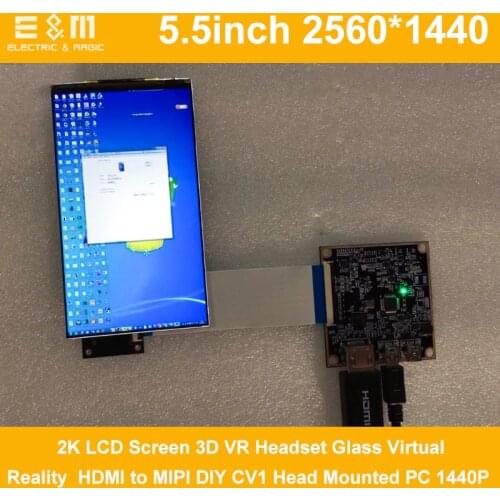 5.5 inch 2560x1440 2K HDMI Display DIY LCD DLP 3D Printer SLA Screen Monitor UV curing Projector Kit VR Glass CV1 Head Mounted