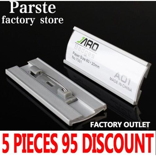 5 PCS 60*20MM Set Of Acrylic Badge Pin Name Display Stand 70*25MM Honor Authorization Badge Hanger70*20MM Work Card