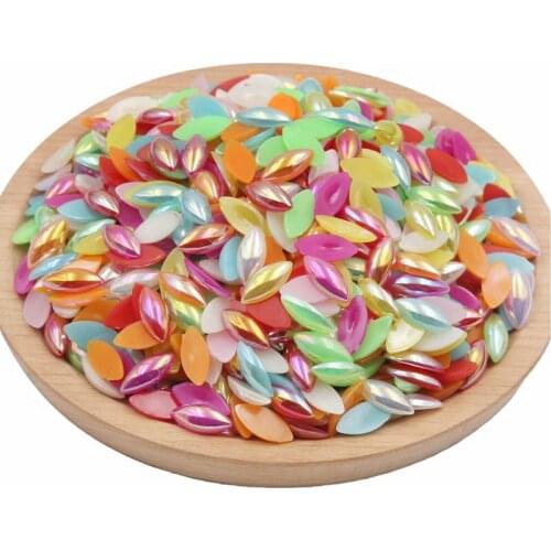 7x15mm Acrylic Flatback Imitation Pearl Beads For Crafts DIY Decoration Clothing Phone Nail Art Jewelry Findings Accessories