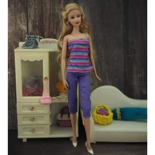 1/6 BJD Accessories Fashion Purple 11.5" Doll Clothes for Barbie Clothes Outfits Casual Wears Kurhn Clothing Kids Playhouse Toys