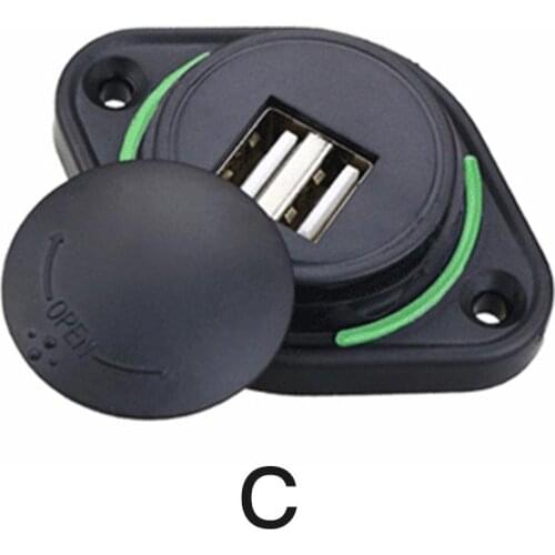 Dual USB Car Charger Waterproof Plane Slider 3.1A 12-24V Power Adapter For Car Auto Motorcycle Boat SUV Bus Modification