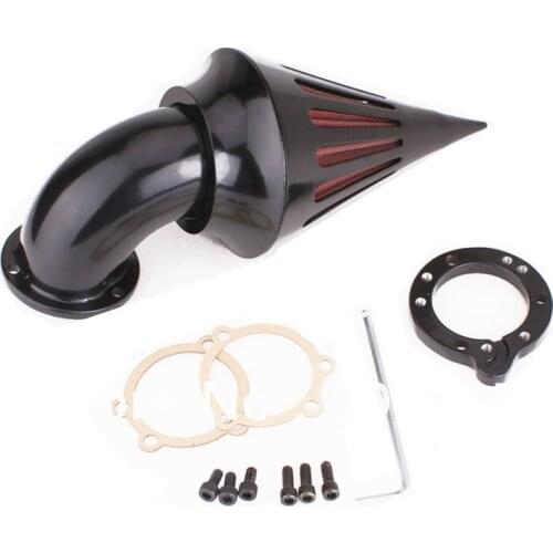 Black Motor Spike Air Cleaner Intake Filter For All Harley CV S&S Carburetors