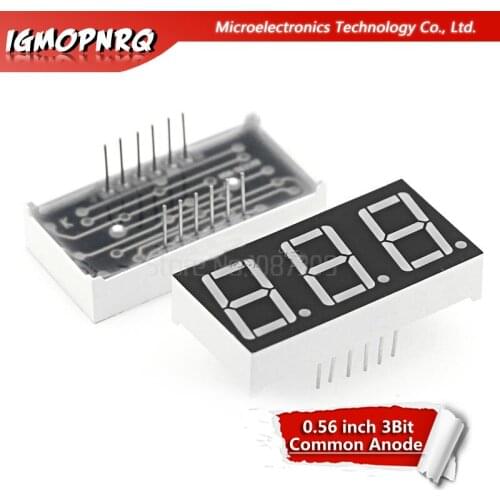 5pcs Digital tube segment Common Anode Red 3 Bit digital Tube 0.56 inch hjxrhgal Red LED Display 5631BS