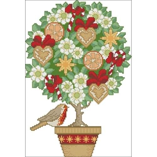 Flower Tree and Bird 1 patterns Counted Cross Stitch 11CT 14CT 18CT DIY Cross Stitch Kits Embroidery Needlework Sets home decor