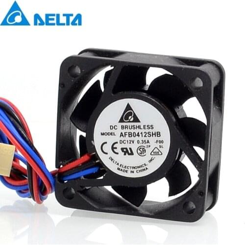 Delta 100 PCS/LOT Original AFB0412SHB 4015 4CM 40mm 12V 0.35A silent mini server axial cooling fan