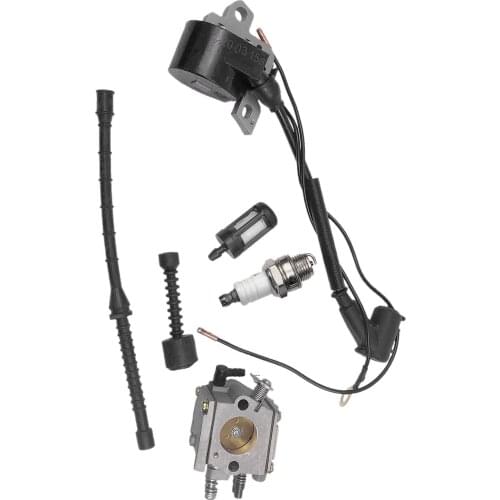 1SET Chainsaw Carburetor Ignition Coil Fuel Line Oil Hose Spark Plug Fit For STIHL Chain Saw 038 MS380 MS381 038 AV SUPER MAGNUM