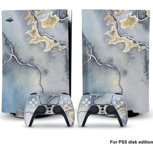 New Vinyl Sticker For PS5 Accessories Decal Protective Skin for PlayStation 5 Disk Edition Console and 2 Controllers