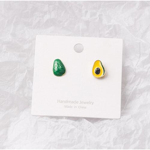 New Cute Avocado Stud Earrings Personality Stud Earring Green Fruit Party Jewelry Women Girls Jewelry Accessories