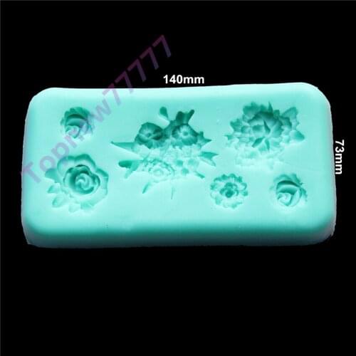 HOT Lovely flower silicone mold,Fondant Cake Decorating Tools,Silicone Soap Mold,Silicone Cake Mold 2374