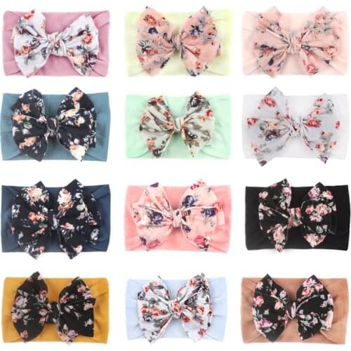 Childrens Comfortable Super Soft Nylon Chiffon Headband Cute Princess Hair Accessories Baby Turband Bow For Kids Gift