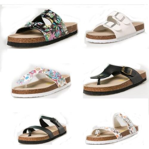 Hot Sale Summer couple slippers 2021 new Anti-skid cork slippers Flat slippers beach sandals women sandals 35-44