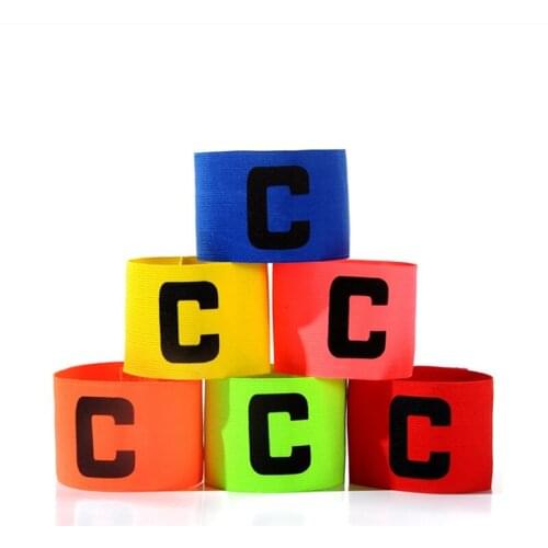 Sport Football Skippers Armband Soccer Captain Armband Football Match Armband C Word Mark Paste Winding Type Elastic Sticker